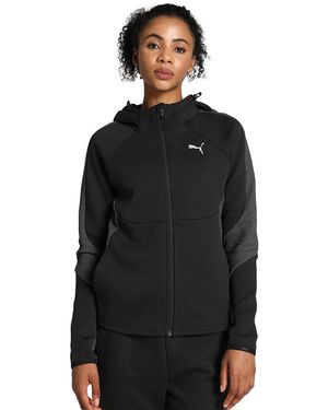PUMA Evostripe Felpa con Cappuccio con Zip Intera - Nero