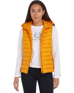 Tommy Hilfiger Vest Padded Global Stripe - Orange