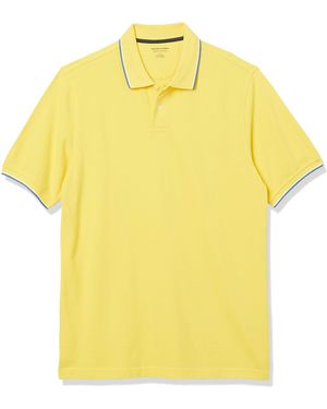 Amazon Essentials Polo en Coton piqué Coupe Droite Shirts - Jaune