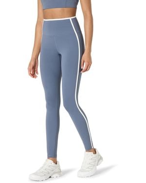 Amazon Essentials Legging Long d'Entraînement et de Yoga Active FormFlex Ultra Doux avec Bordure Contrastante - Bleu