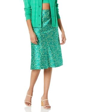 The Drop Maya Falda con efecto seda para Mujer - Verde