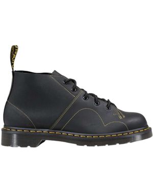 Dr. Martens Church Greasy Smooth Leather Black Boots 6.5 Uk