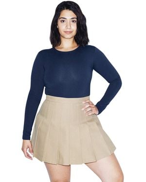 American Apparel Gabardine Tennis Skirt - Blue