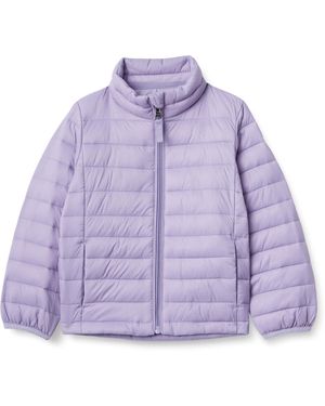 Amazon Essentials Chaqueta Acolchada con Cuello Levantado - Morado