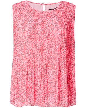 Comma, Plisseebluse ärmellos - Pink