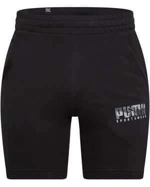 PUMA S Key Camo Grapghic Sweat Shorts 8 Jogger Black Xs - Blue