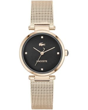 Lacoste Montre à Mouvement à Quartz Trois Aiguilles pour Collection ORBA avec Bracelet Milanais en Acier Inoxydable de - Noir