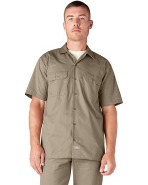 Dickies Short Sleeve Work Shirt - Brown