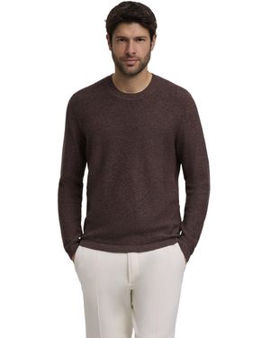 FALKE Basic Apparel Structured Crew Neck M Pu Cotone Elegante Classico Business Casual con Girocollo 1 Pezzo - Marrone