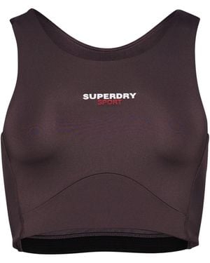 Superdry CORE ACTIVE BRA WS311591A Rock Dark Grey 10 DAMEN - Lila