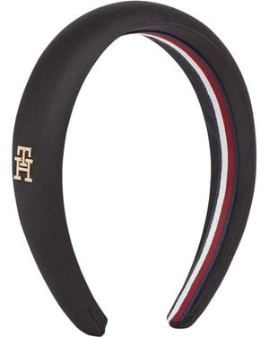 Tommy Hilfiger 's Elevated Chic Headband With Branding Black