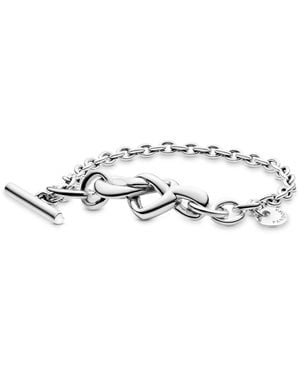 PANDORA Knotted Heart T-Bar Bracelet - Metallic