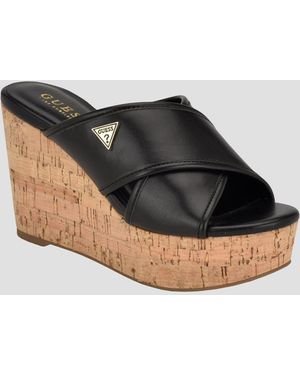 GUESS Damen Daysa Keilsandale – Mit Klettverschluss, 7,5 Cm Keilabsatz (verschiedene Farben)