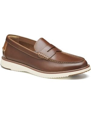 Johnston & Murphy Upton Dress Penny Shoes - Brown