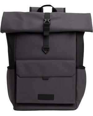 Tommy Hilfiger Th Seasonal Pu Rolltop Backpack Am0am13644 Rucksack - Schwarz
