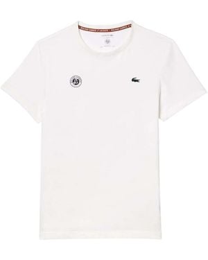 Lacoste S Roland-garros Ultra Dry Tennis T-shirt - White