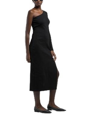 Replay Kleid Langarm Asymmetrisch - Schwarz