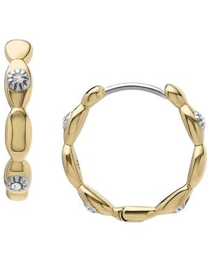 Fossil Sutton Gold Stainless Steel Earring - Metallic