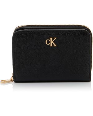 Calvin Klein Jeans Mnml Mngrm Lthr Md F Lv04f1064g Wallets - Black