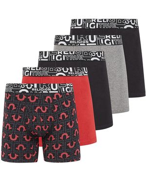 True Religion Cotton Stretch S Boxer Briefs - Red