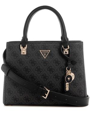 Sac à Main GUESS Eco Erica - Compartiments Multiples, Bandoulière Réglable, Couleur Mocha Logo