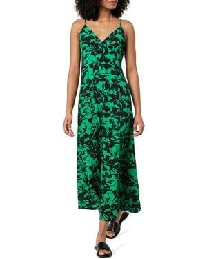 The Drop Isa V-Neck Maxi Dress Robe Longue - Vert