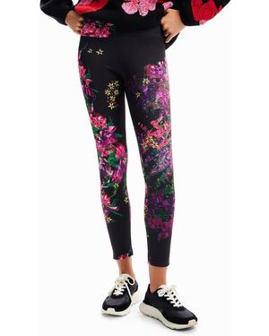 Desigual Leggings_Flower - Blauw