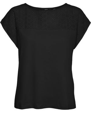 Vero Moda Vmkaya Ss O-neck Top Jrs Ga - Black