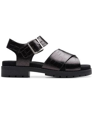 Clarks Orinoco Kreuz Sandale - Schwarz