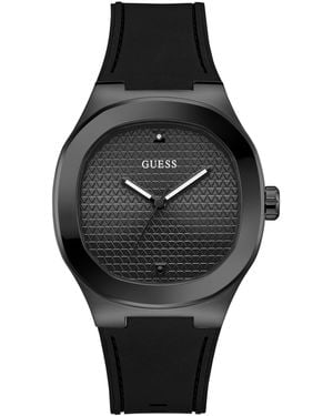 Guess Watch Analogue Headline Gw1005g3 Silicone - Black