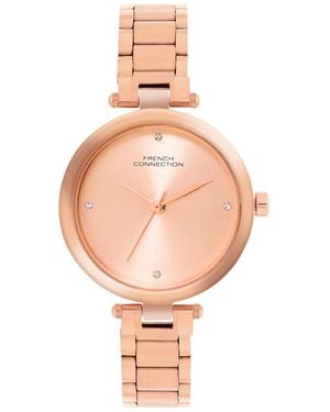 French Connection Analog Rose Gold Dial Watch-fcn0104rgm-r - White