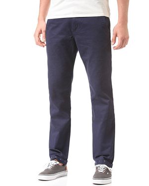 Vans Off The Wall Navy Blue Plain S Chino Trousers Vokqony