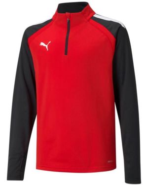 PUMA S 1/4 Teamliga 1 4 Zip Top - Red