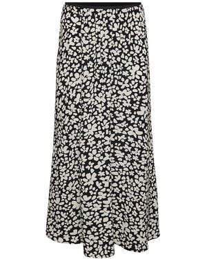 Vero Moda Vmalba Ga Noos-Gonna alla Caviglia Linea ad A - Nero
