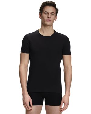 FALKE Herren Unterwäsche Daily Comfort 2-pack Round Neck M S/s Ts Baumwolle Atmungsaktiv 2 Stück - Black
