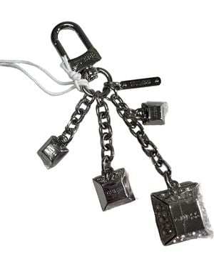 Guess Cube Keyring Silver - White