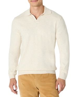 Amazon Essentials Langarm-Polopullover aus Strick - Weiß