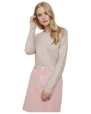 Vero Moda Petite Vmdoffy Ls O-neck Blouse Ga Noos Ptt Pullover Jumper - Pink