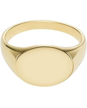 Fossil Jewellery Gold Stainless Steel Ring - Metallic