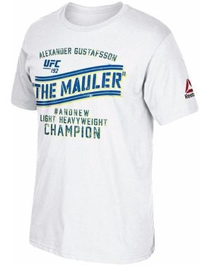 Reebok Alexander Gustafsson UFC White The Mauler Graphic Print T-Shirt da uomo - Bianco