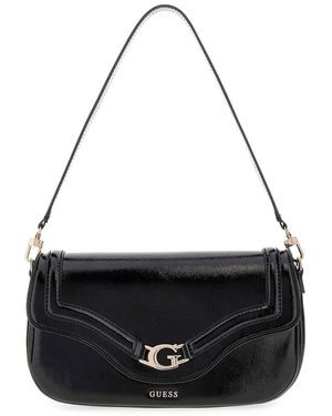 Guess Schultertasche Dea Flap Shoulder Bag Black schwarz