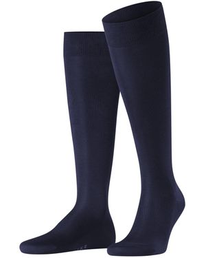FALKE Kniestrümpfe Tiago M KH Fil D'Ecosse Baumwolle lang einfarbig 1 Paar - Blau