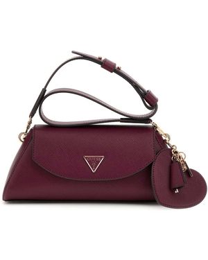 Guess Schoudertas Bolena Flap Shoulder Bag Wine - Paars