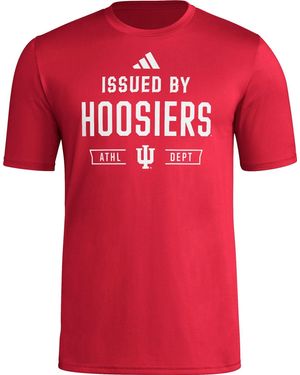 adidas S Pregame Short Sleeve T-shirt - Red