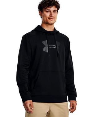 Under Armour Felpa con Cappuccio Big Logo da Uomo - Nero