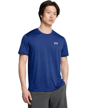 Under Armour Launch Short Sleeve Washed Reflective - Blue