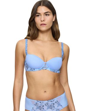 Triumph S Wild Iris Florale Bra - Blue