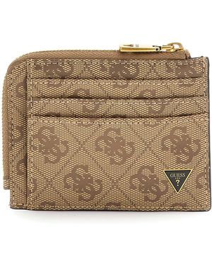 Guess Mito Card Holder Beige/Brown - Metallizzato