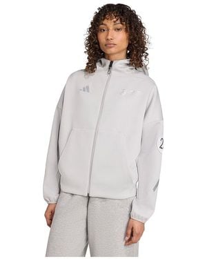 adidas Mercedes Amg Petronas Formula One Team Silverstone Full Zip Hoodie Women - Grey
