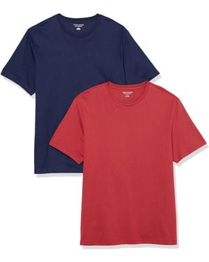 Amazon Essentials 2-Pack Regular-fit Short-Sleeve Crewneck T-Shirt - Rot